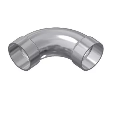 T40127A - 4"90degree Aluminum Long Radius Bend Belled