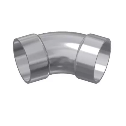 T40127C - 4" 45degree Aluminum Long Radius Bend Belled