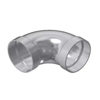 T40591A - 4" 90degree Aluminum Short Radius Bend Belled