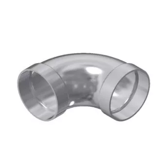 T40633A - 3" 90degree Aluminum Short Radius Bend Belled