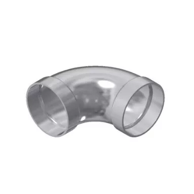 T40634.A-GB - 2"90degree Aluminum Short Radius Bend Belled