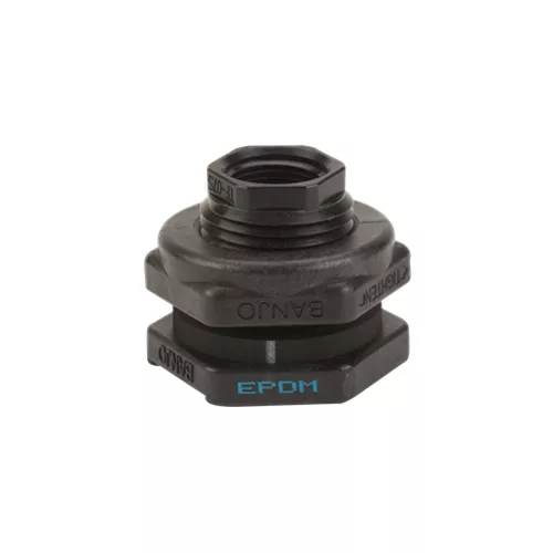 TF075 - ¾" Poly Bulkhead Tank Fitting with EPDM gasket