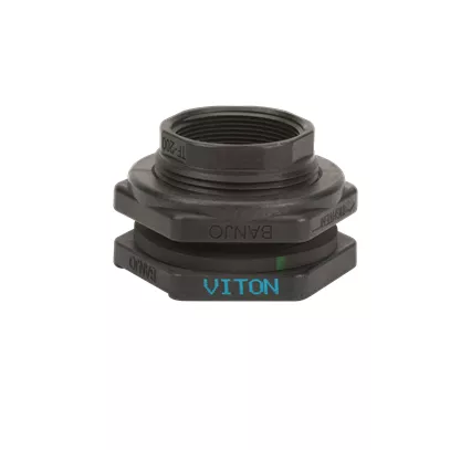 TF100V - 1"Poly Bulkhead Tank Fitting with FKM Gasket