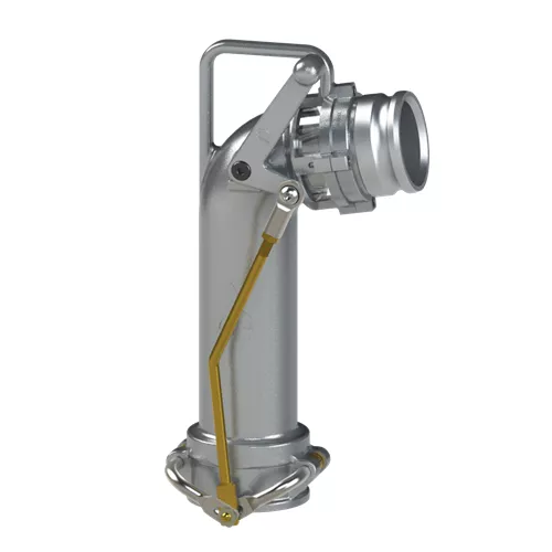 UTF40 - 4"Dual Point Tight Fill Elbow with 4"Male Adapter