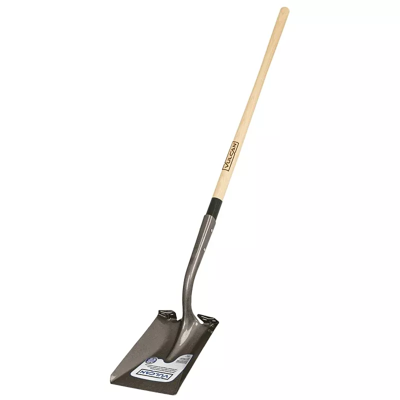Vulcan 34462 Shovel, 14 ga, Wood Handle, Double Riveted Handle, 48 in L Handle