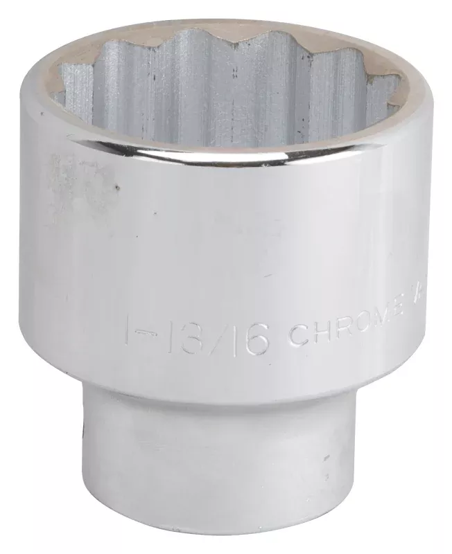Vulcan MT-SS6058 Drive Socket, 1-13/16 in Socket, 3/4 in Drive, 12-Point, Chrome Vanadium Steel, Chrome