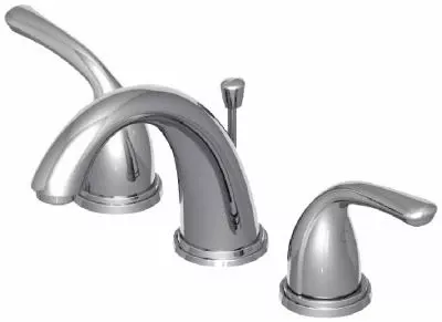 Widespread 2-handle Lavatory Faucet, Brushed Nickel