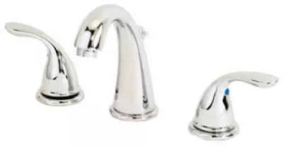 Widespread Lavatory Faucet With Pop-up, 2 Lever Handle, Chrome