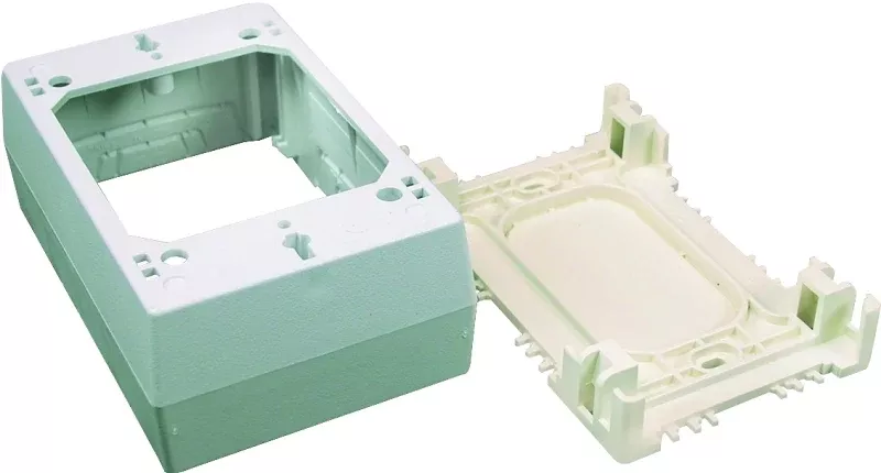 Wiremold CordMate II C53 Datacom Box, 1-Gang, Plastic, White, Wall Mounting