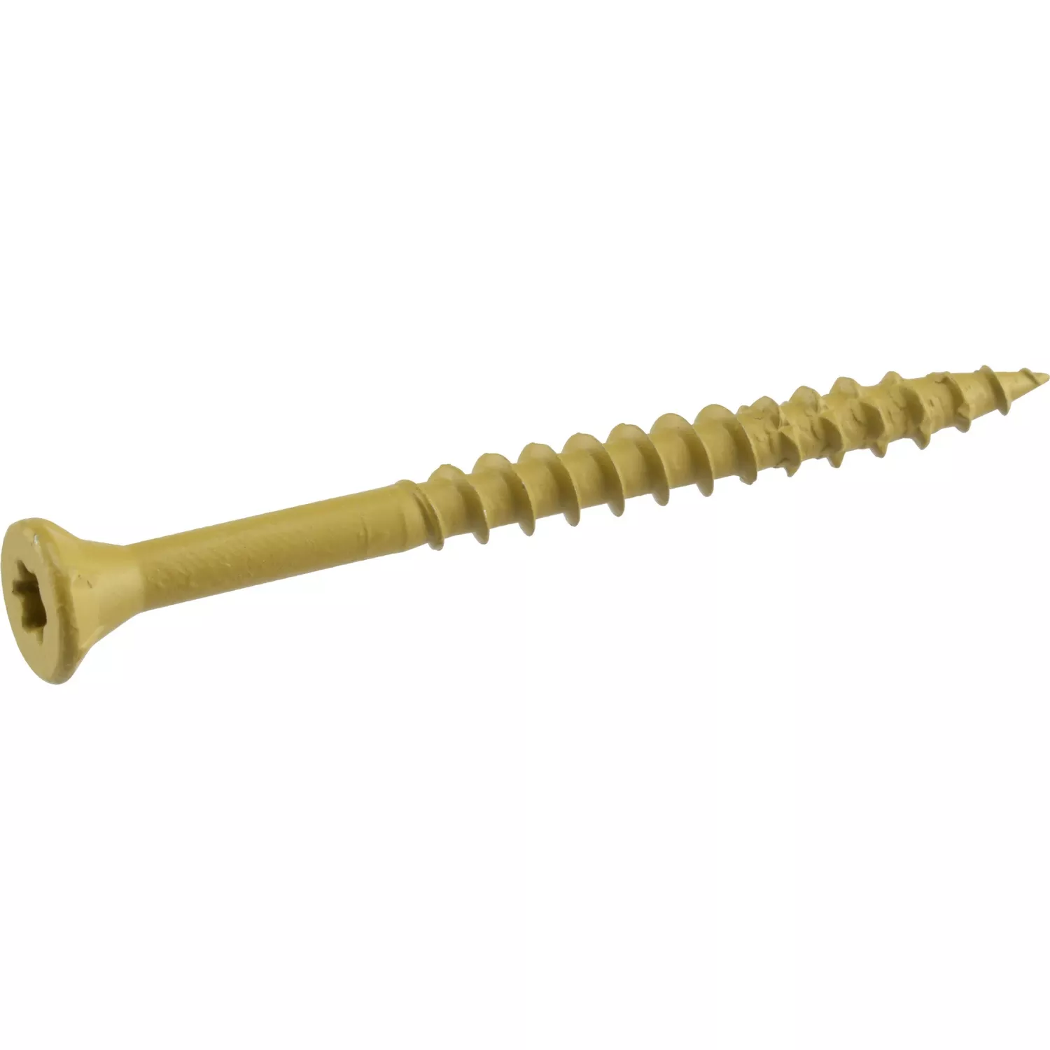 Wood & Deck Screws, Star Drive, Tan, #10 X 3-in., 40-pk.