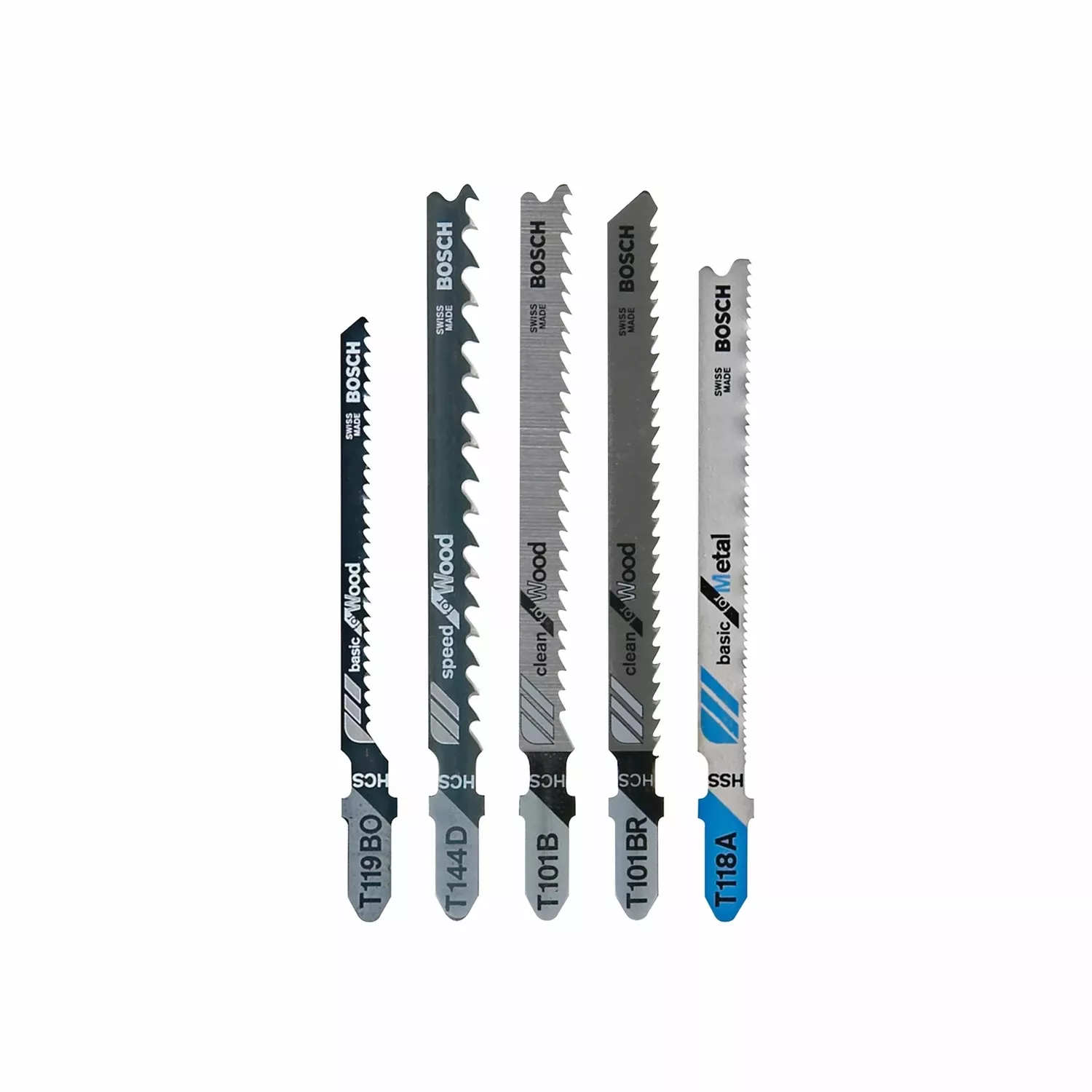 Wood/metal-cutting Jigsaw Blade Set, 5-pc.