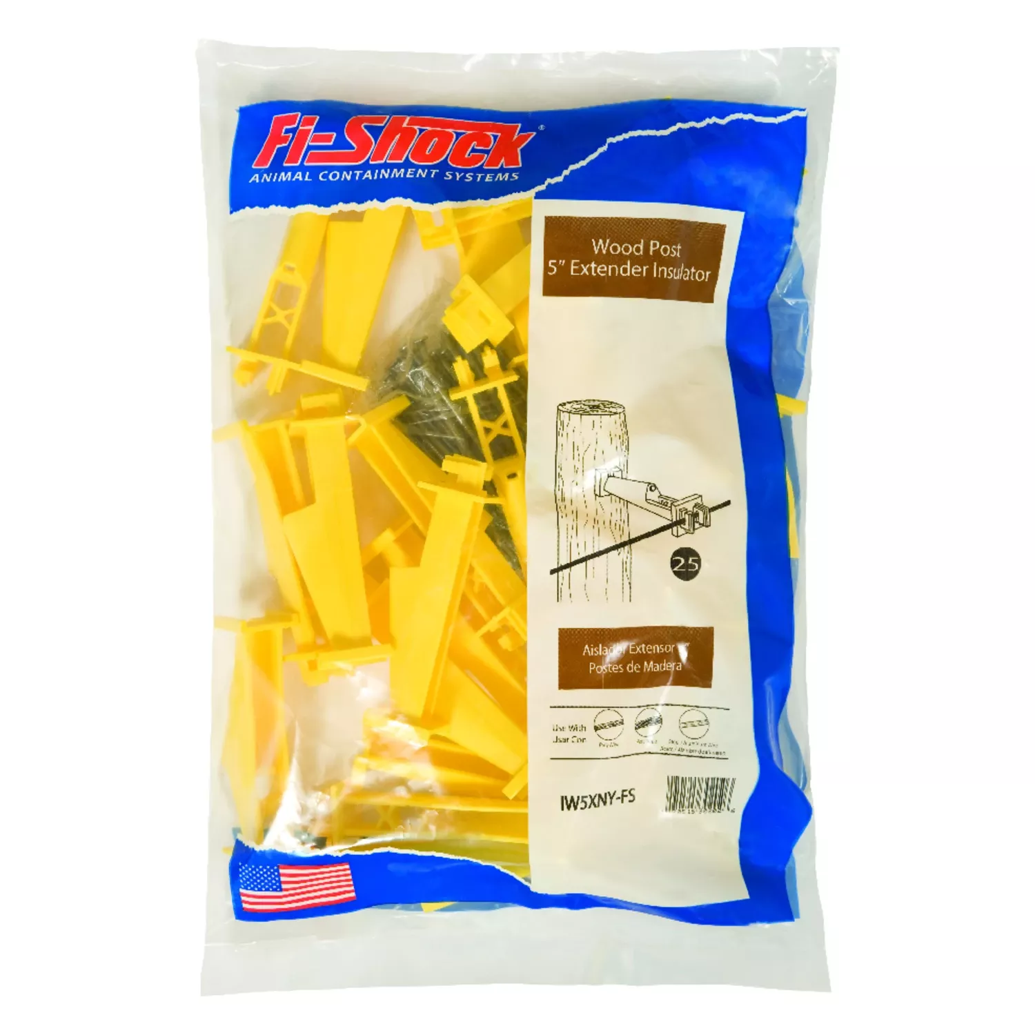Wood Post Insulator Extender, Yellow, 15-ct.