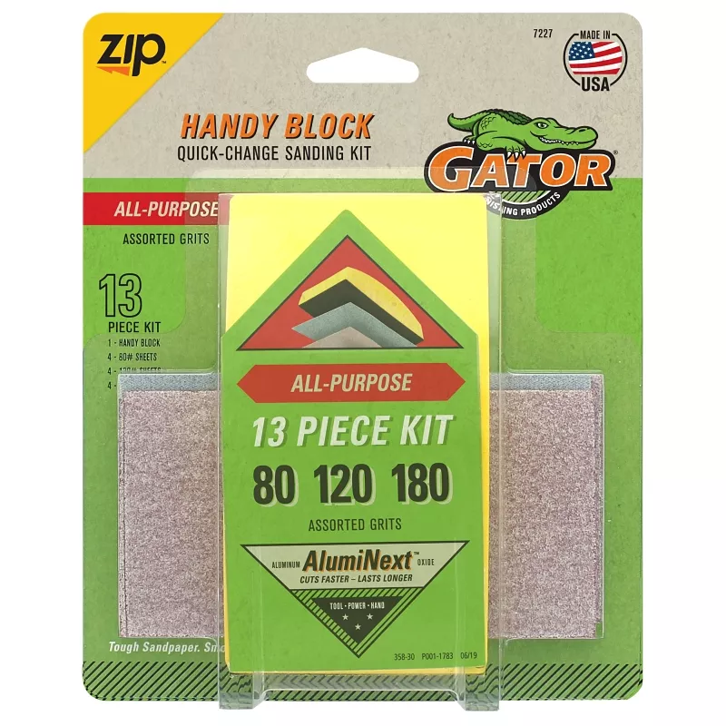 Zip 13-pc. Hook & Loop Hand Sanding Block Kit