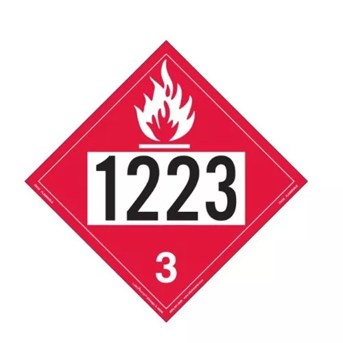 ZRVP2-1223 - 1223 RIGID VINYL IMPRINTED FLAMMABLE PLACARD
