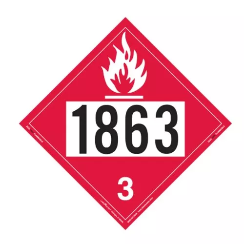 ZRVP91863 - 1863 Combustible Liquid Rigid Vinyl